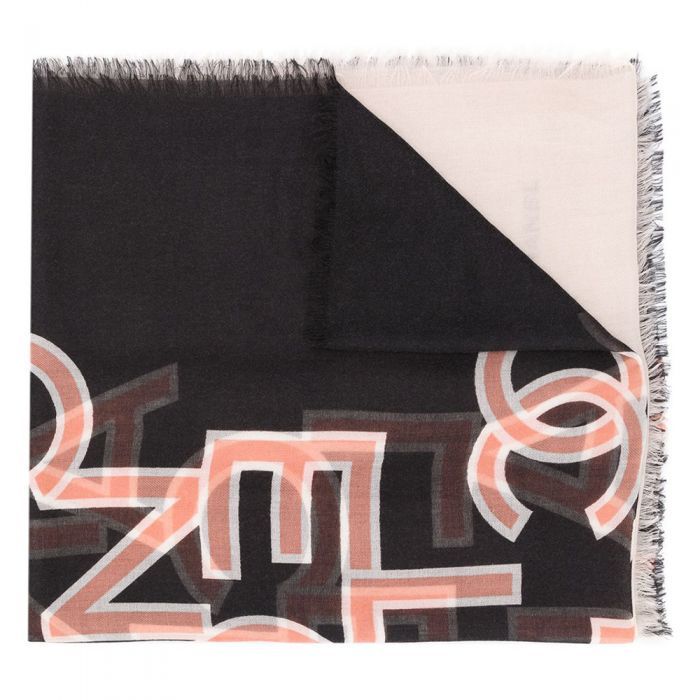 Chanel Cashmere Logo Letter-Print Scarf