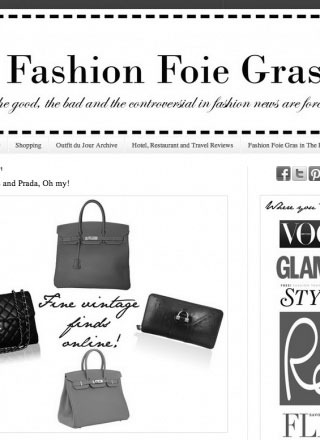 Rewind featured in Fashion Foie Gras black and white