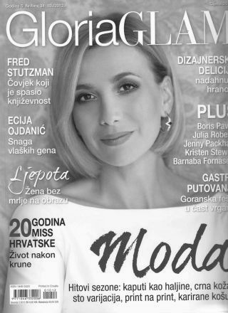 Rewind Vintage featured in Gloria Glam magazine black and white