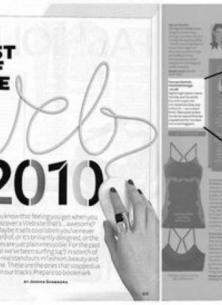 Rewind Vintage featured in InStyle magazine black and white