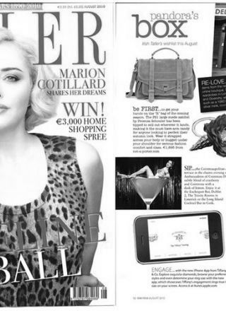 Rewind Vintage featured in Tatler magazine black and white