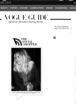 Rewind Vintage featured on Vogue.com black and white